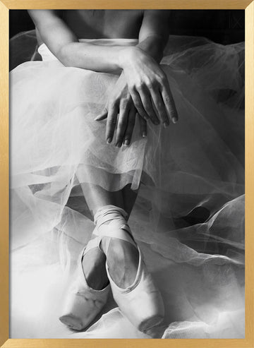 Graceful Ballerina | Poster - Gold Frame Interior