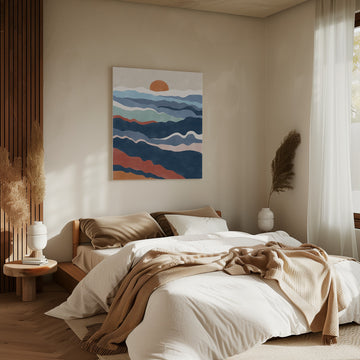Abstract Mountain Horizon | Canvas - Room Interior 2