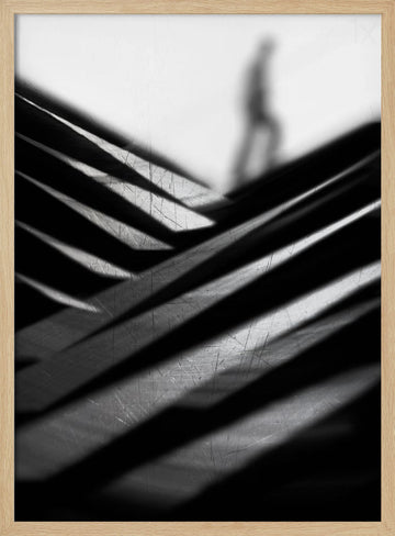 Solitary Figure Ascending | Poster - Wood Frame Interior