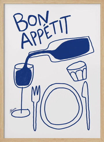 Bon Appetit | Poster - Wood Frame Interior