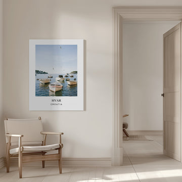 Hvar Croatia Travel poster | Canvas - Room Interior 1