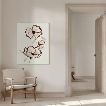 Elegant Blush Blooms | Canvas - Room Interior 1