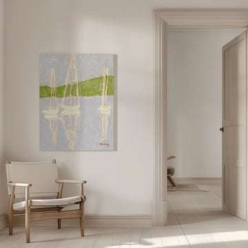Calm Sailboat Reflections | Canvas - Room Interior 1