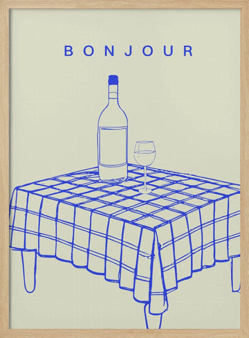 Bonjourno12 | Poster - Wood Frame Interior