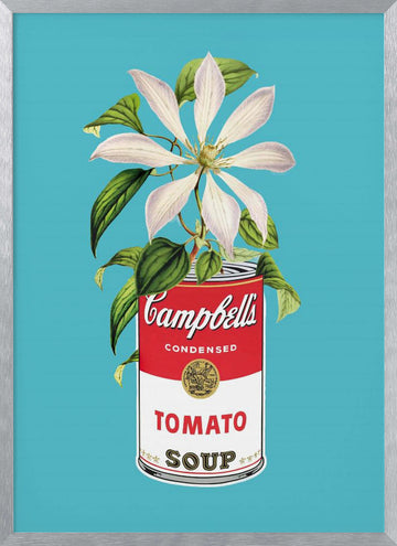 Campbells and Flowers | Poster - Silver Frame Interior