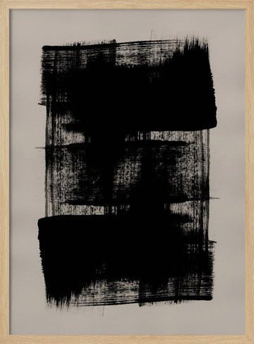 Abstract Brush Strokes 180Y | Poster - Wood Frame Interior