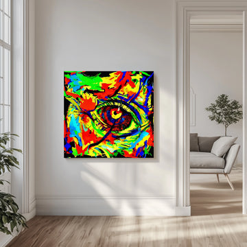 Vibrant Abstract Eye | Canvas - Room Interior 1