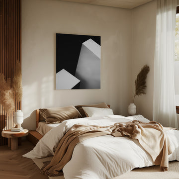 Stark White Geometry | Canvas - Room Interior 2