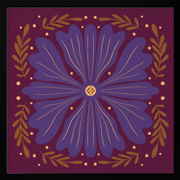 Rich Purple Bloom | Poster - Black Metal Frame Interior