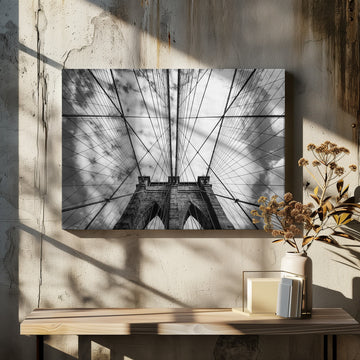 Brooklyn Bridge Upward View | Canvas - Room Interior 2