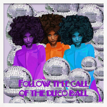 Vibrant Disco Women | Poster - White Frame Interior