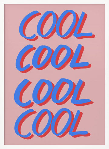 Cool Word Typography | Poster - White Frame Interior