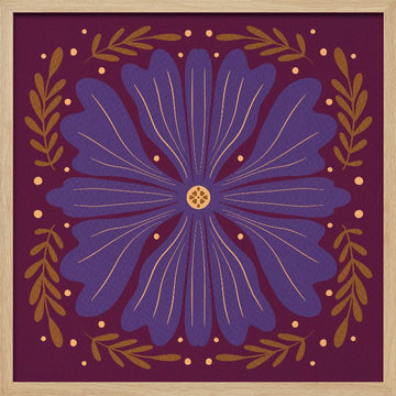 Rich Purple Bloom | Poster - Wood Frame Interior