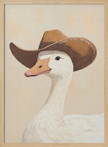 Cowboy Goose | Poster - Wood Frame Interior