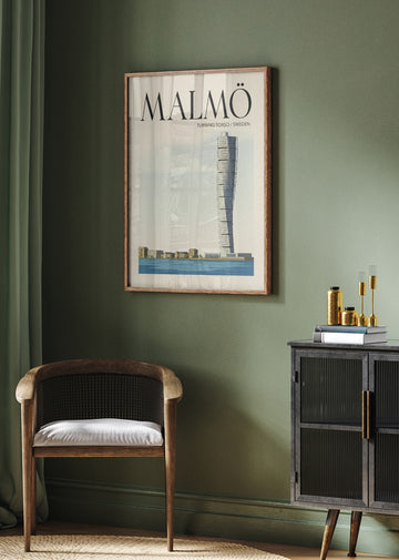 Malmö Travel Poster | Poster - Room Interior 2