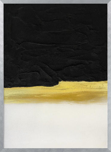 Black Gold Horizon | Poster - Silver Frame Interior