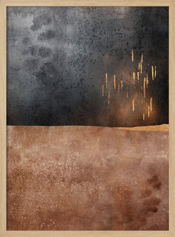 Golden Light Horizon | Poster - Wood Frame Interior