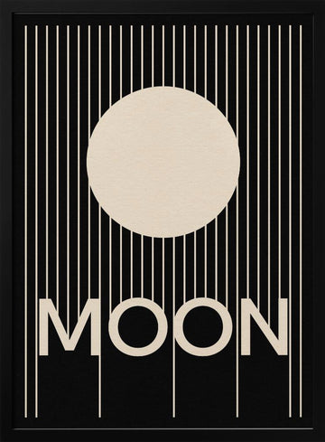 Moon | Poster - Black Metal Frame Interior
