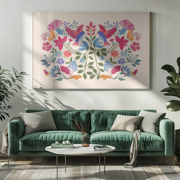 Bohemian Floral Birds | Poster - Room Interior 1