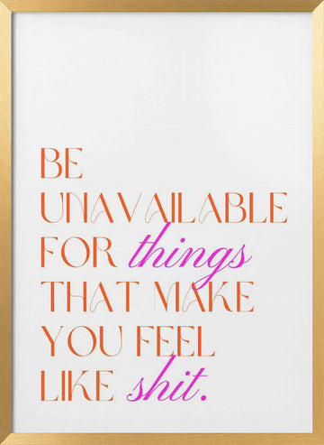 Empowering Self-Care Quote | Poster - Gold Frame Interior