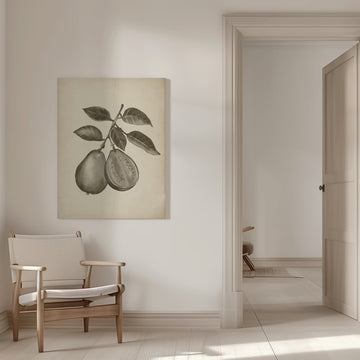 Guava Botanical Study | Canvas - Room Interior 1
