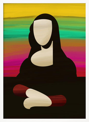 Vibrant Abstract Portrait | Poster - White Frame Interior