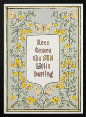 Hopeful Butterfly Quote | Poster - Black Metal Frame Interior