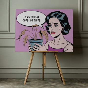Pop Art Plant Oops | Canvas - Room Interior 1