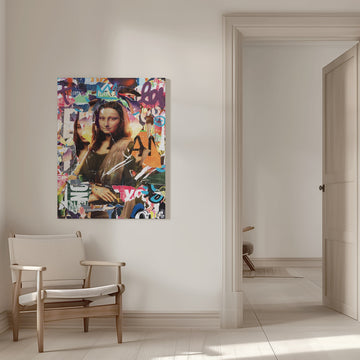 Urban Collage Portrait | Canvas - Room Interior 1