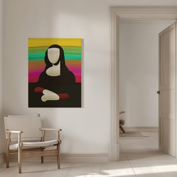 Vibrant Abstract Portrait | Canvas - Room Interior 1