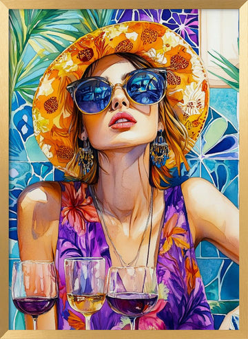 Vibrant Summer Style | Poster - Gold Frame Interior