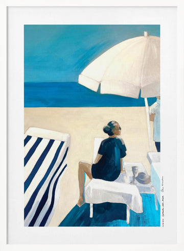 Beach Day Serenity | Poster - White Frame Interior