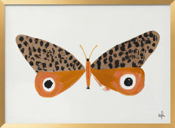 Orange Leopard Butterfly | Poster - Gold Frame Interior