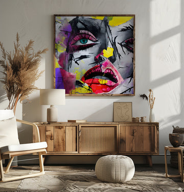 Vibrant Pop Art Woman | Poster - Room Interior 2