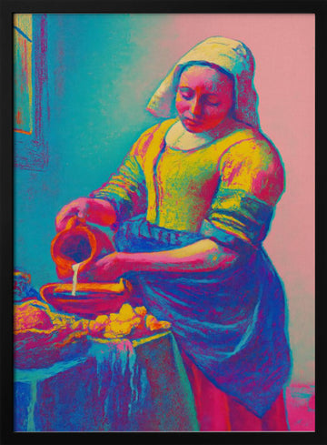 Psychedelic Pouring | Poster - Black Metal Frame Interior