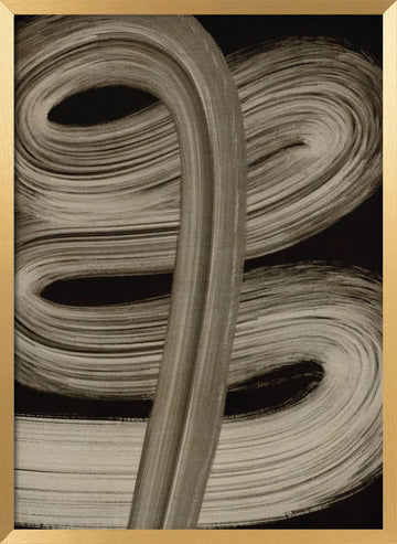 Flowing Strokes | Poster - Gold Frame Interior