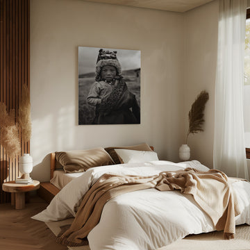 Watchful Child in Fur | Canvas - Room Interior 2
