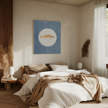 Japanese Fish Pattern | Canvas - Room Interior 2