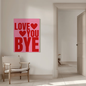 Love You Bye Hearts | Canvas - Room Interior 1
