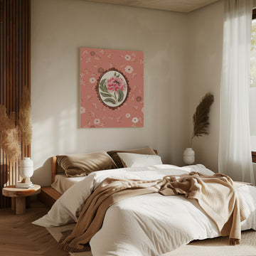 Vintage Peony Vignette | Canvas - Room Interior 2