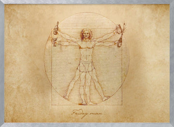 Vitruvian Friday Man | Poster - Silver Frame Interior