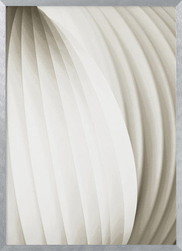 Soft Flowing Curves | Poster - Silver Frame Interior