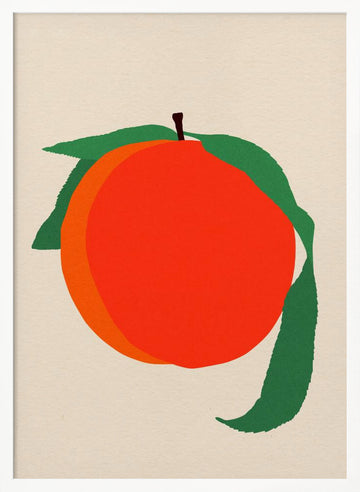 Peach | Poster - White Frame Interior