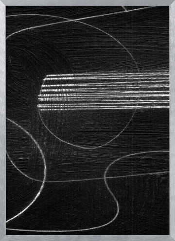Black 2 | Poster - Silver Frame Interior