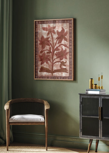 Terracotta Floral Design | Poster - Room Interior 2
