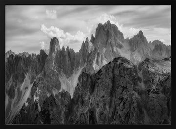 Dramatic Mountain Peaks | Poster - Black Metal Frame Interior