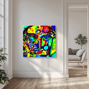 Vibrant Abstract Eye | Canvas - Room Interior 1