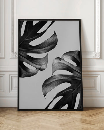 Elegant Monstera Duo | Poster - Room Interior 1