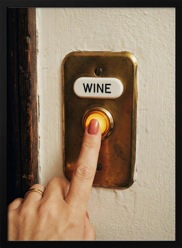 Press For Wine | Poster - Black Metal Frame Interior