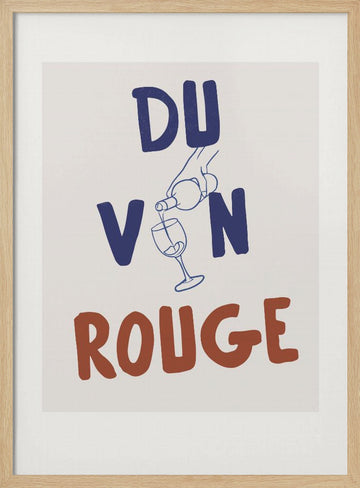 Wine and Simplicity | Poster - Wood Frame Interior